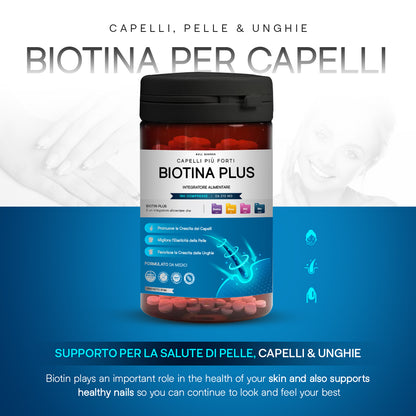 Biotina Plus - Biotina per Capelli Bull Burner