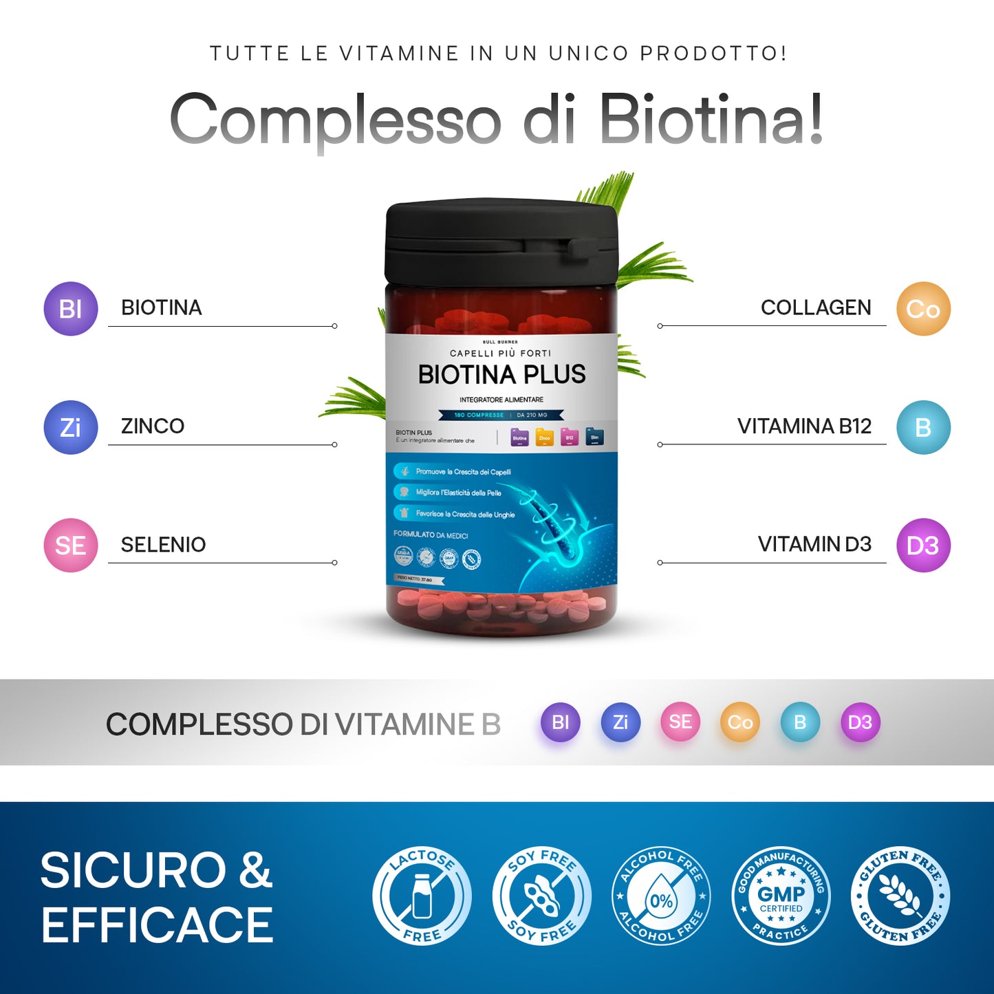 Biotina Plus complesso di biotina - complesso di Vitamine B