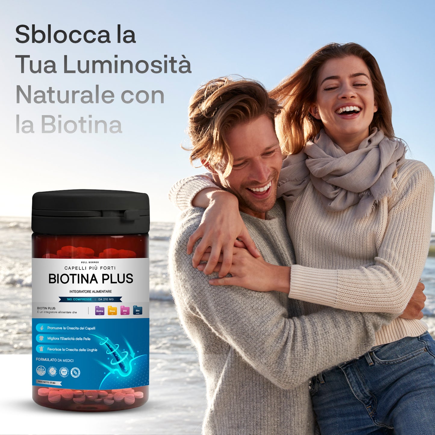 Sblocca la tu luminosità naturale con la Biotina di Biotina Plus Bull Burner