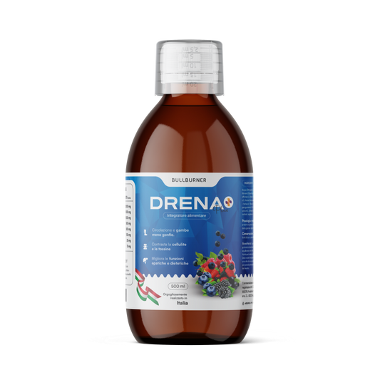 Bull Burner Drenante forte dimagrante Donna Brucia Grassi Potenti Veloci Anticellulite Gambe Detox Depurativo Fegato e Intestino Pancia Piatta e Peso Forma Gusto Frutti di Bosco 500 ml Made in Italy
